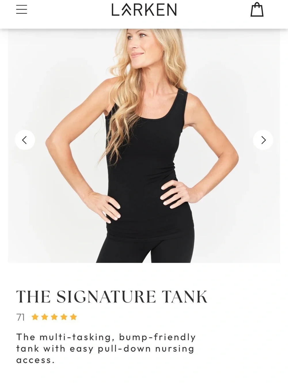 Larken The Signature Tank - Women's Maternity and Nursing Top